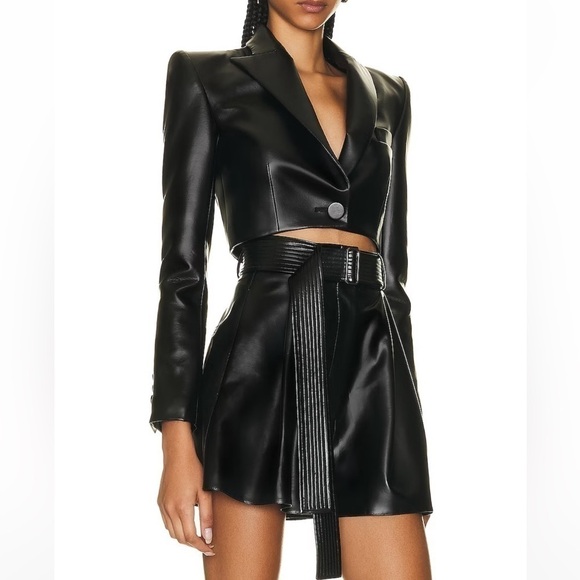 Alex Perry Hutton Crop Blazer Black - Picture 4 of 5